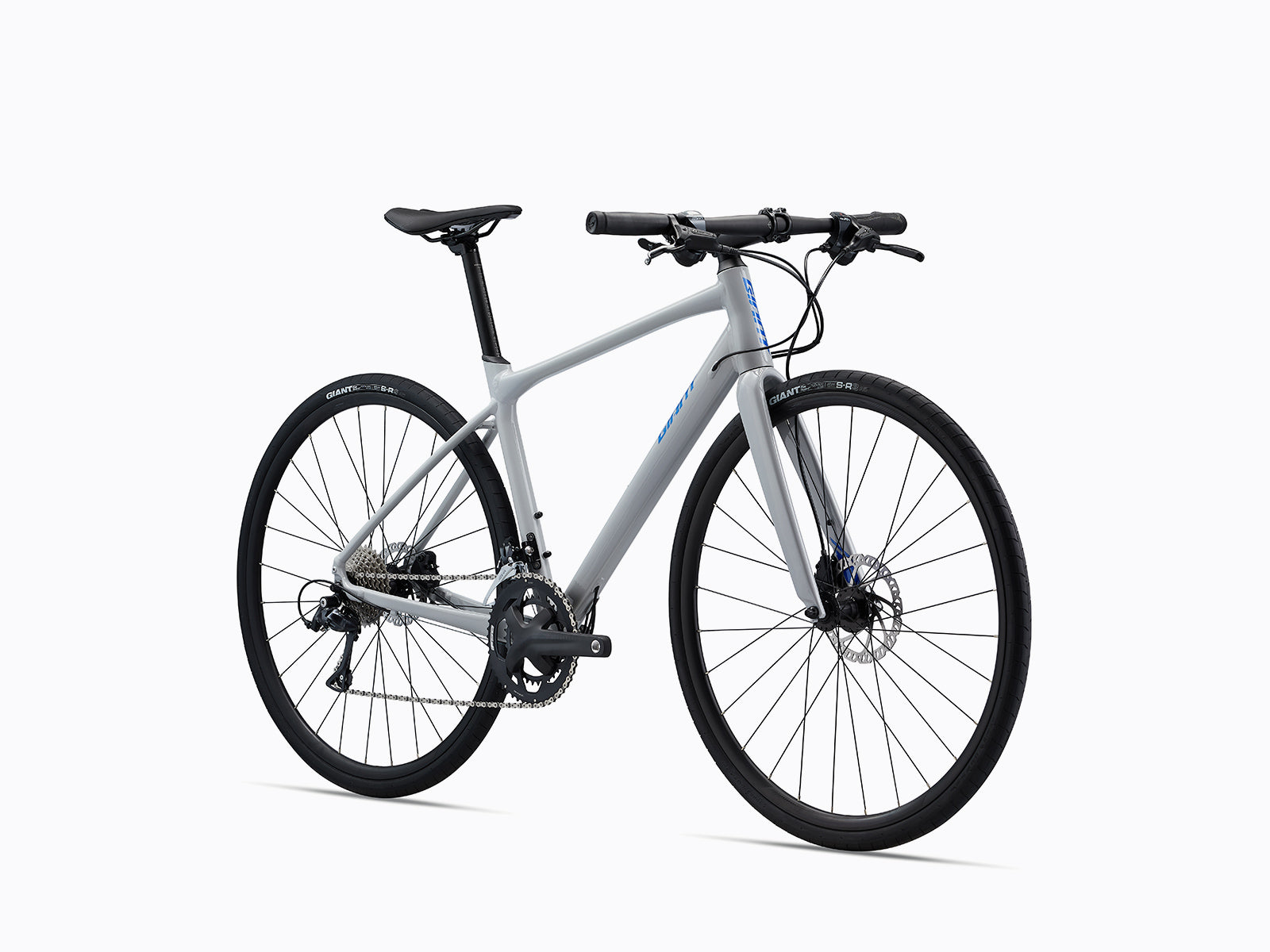 image features a white coloured giant fastroad sl 2, a fitness road bike sold by giant bicycles australia