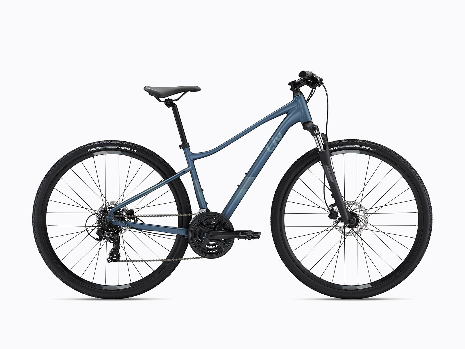 image features a Liv Rove 4 DD, a hybrid ladies bike that feels at home in city and in a mountain trail