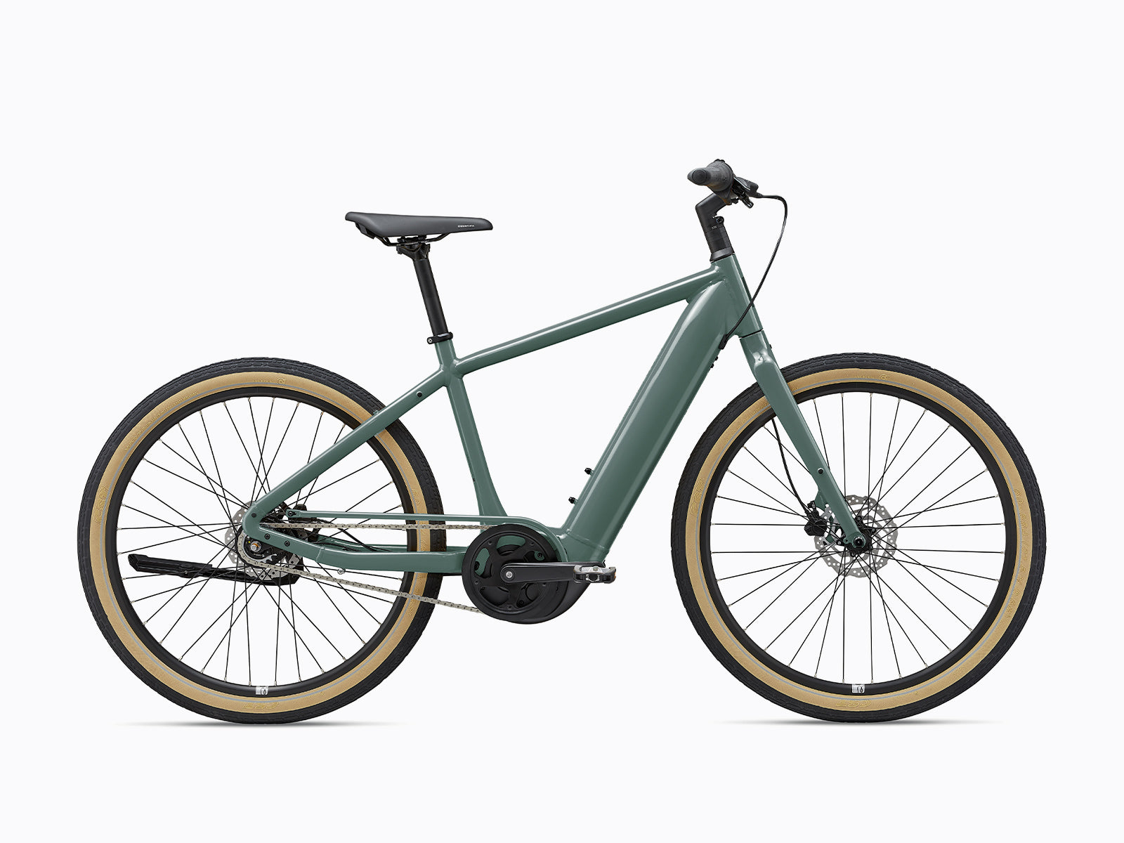 image features the Momentum Transend E+ GTS 25km/h, an electric bike that's purpose built for commuters in green colour